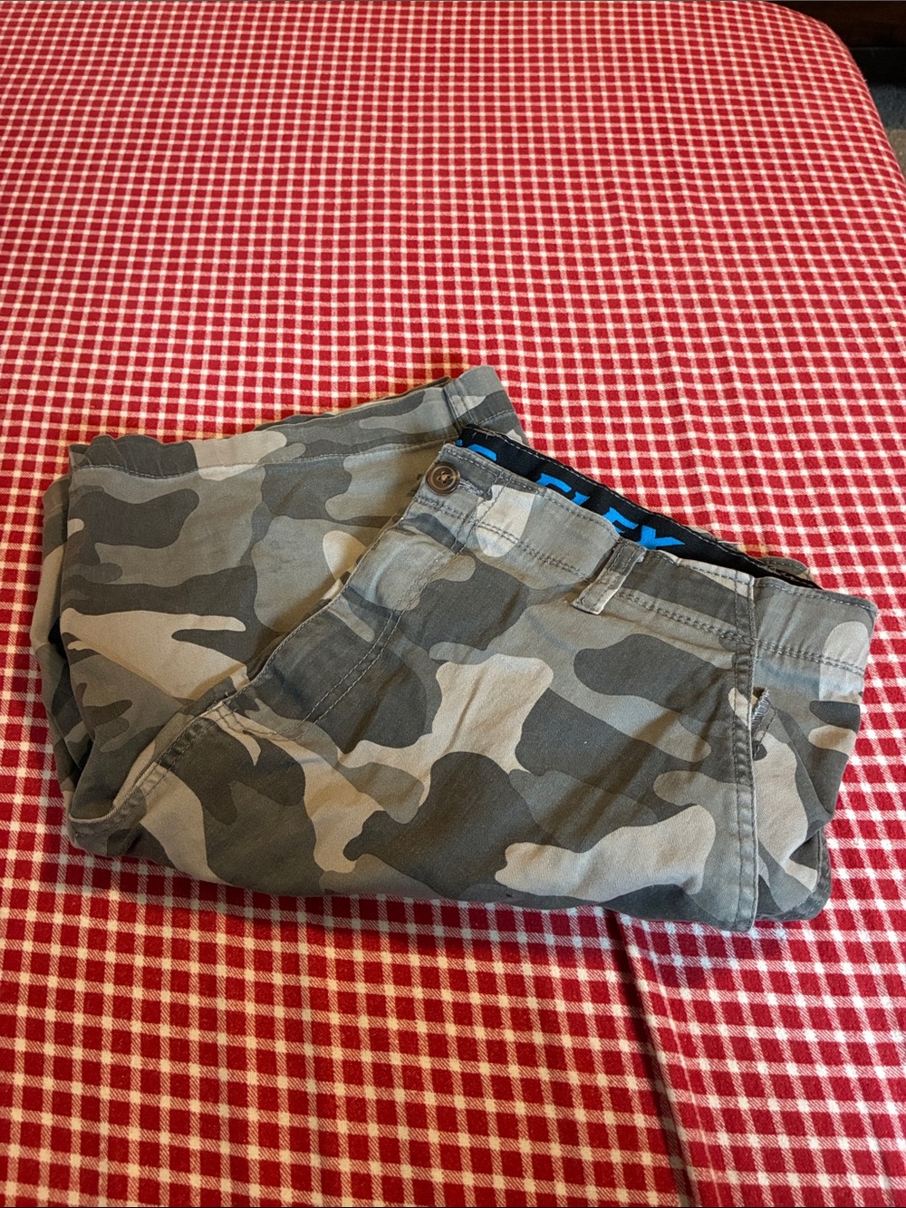 Plugg Camo Cargo Pants - Olive Gray Beige